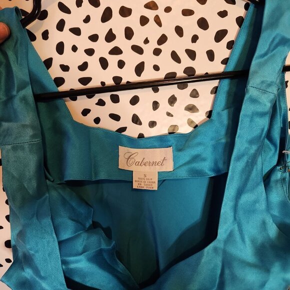 Cabernet Pure Silk Turquoise Women's Tank Top – Size Small (NWT) - Picture 2 of 5